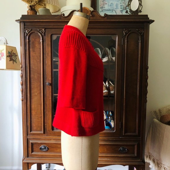 🌷Knit Red Cardigan - Picture 5 of 8